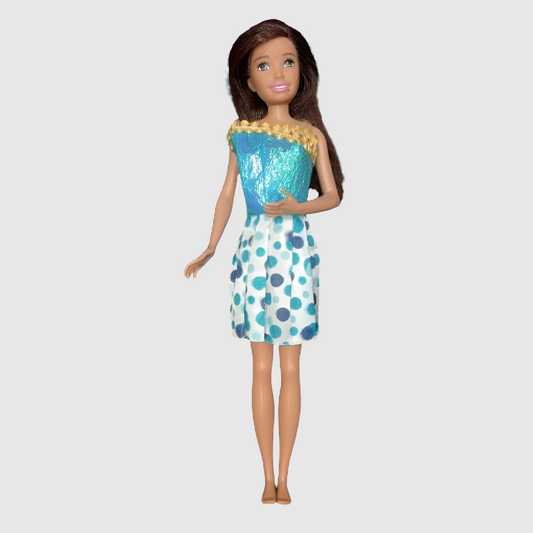 Figura de colección Barbie Pelo Moreno lunares