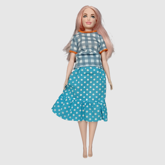 Figura de colección Barbie Pelo Rosa