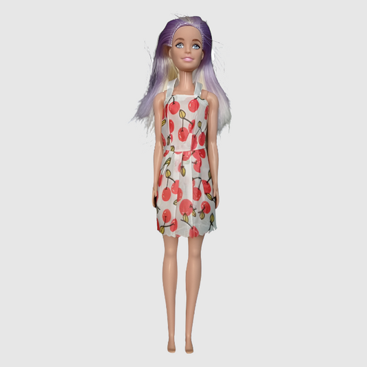 Figura de colección Barbie Pelo Rubio Lila