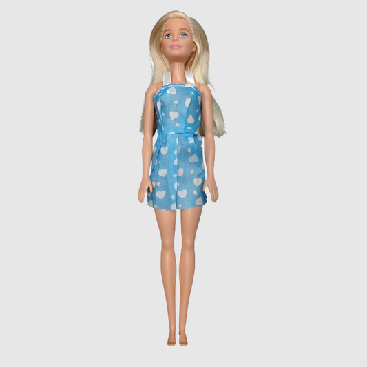 Figura de colección Barbie Pelo Rubio corazones